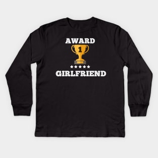 Award gift girlfriend trophy gift idea couple love Kids Long Sleeve T-Shirt